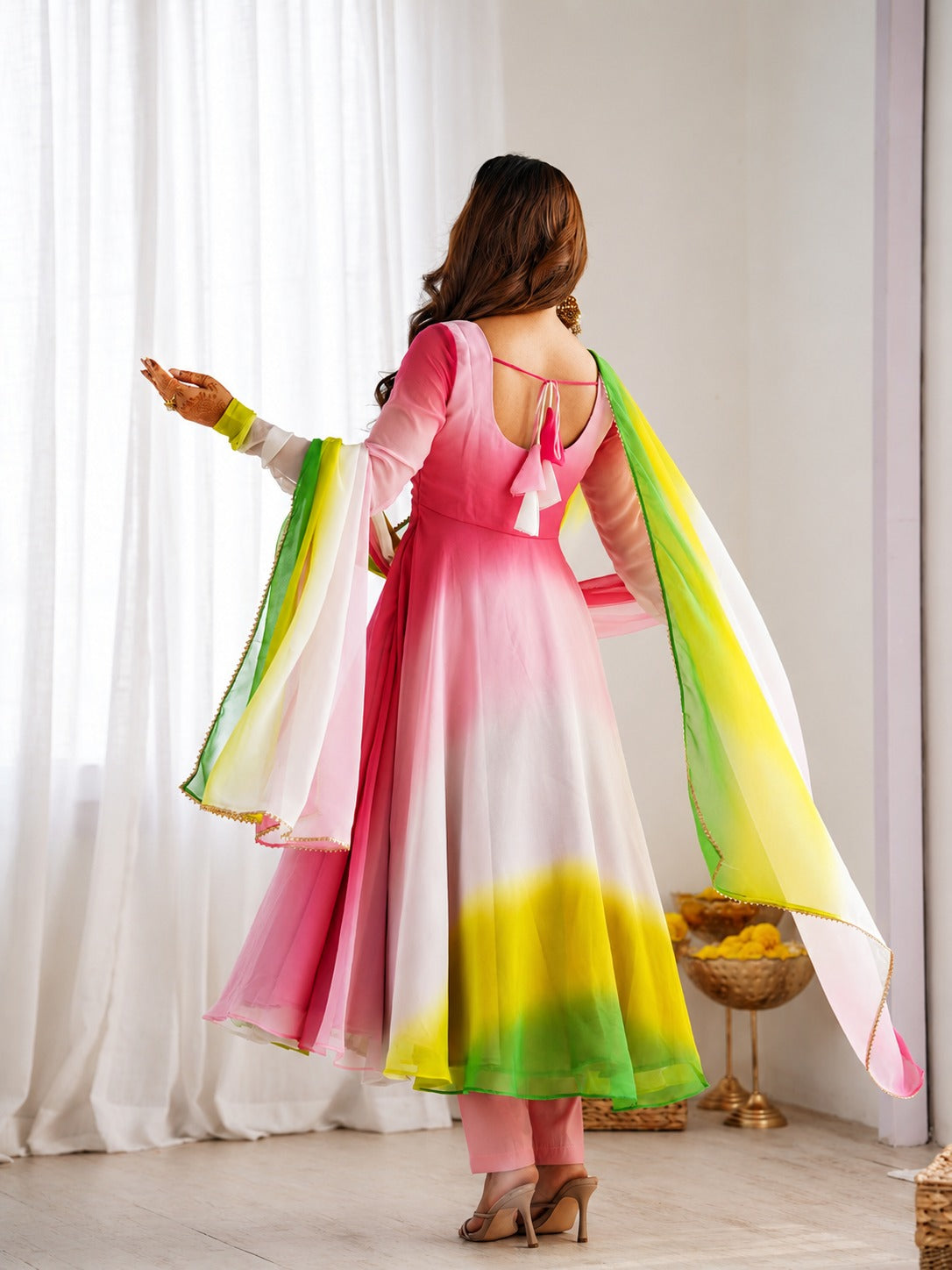 Angel Multicolor Anarkali Suit Set