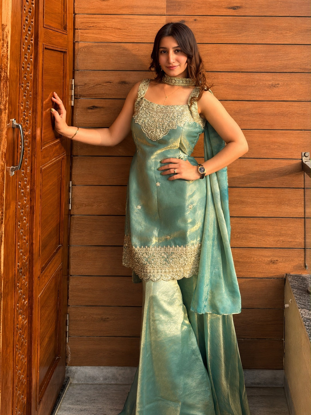 Mumtaz green Designer Lehenga Set