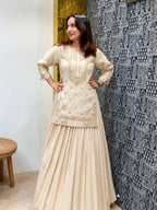 Ruhani Chinon Silk Sequins &  Lehenga Set