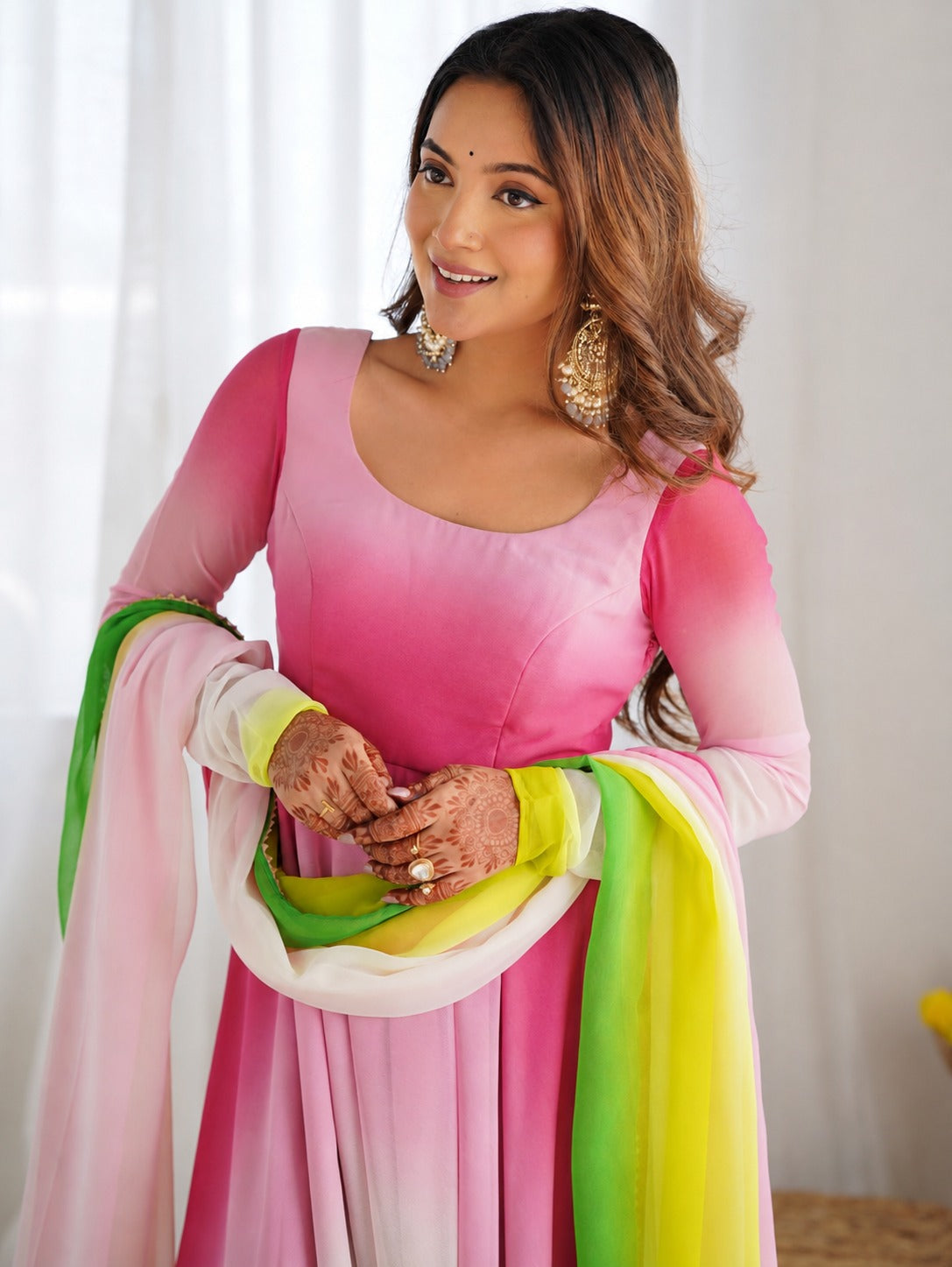 Angel Multicolor Anarkali Suit Set