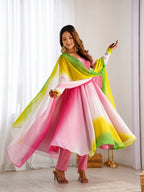 Angel Multicolor Anarkali Suit Set