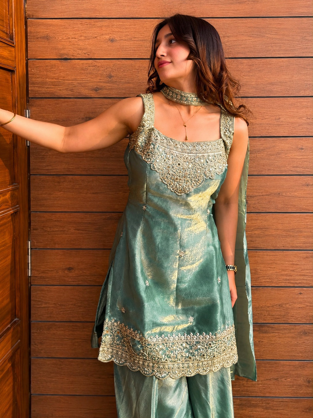 Mumtaz green Designer Lehenga Set