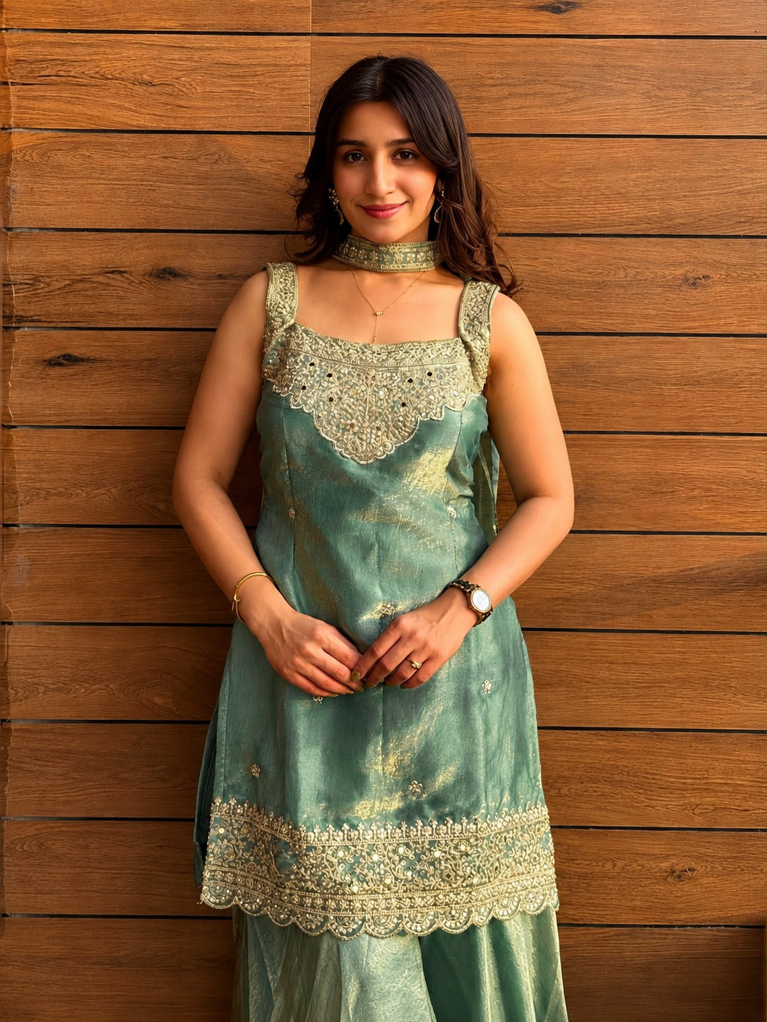 Mumtaz green Designer Lehenga Set