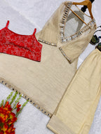 Roshni Mirror Work Embroidered Party Wear Suit Set