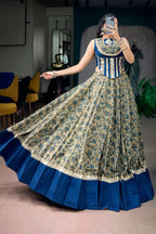 Raasrang Designer Viscose Chanderi Cotton Navratri Lehenga Choli For Women