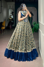 Raasrang Designer Viscose Chanderi Cotton Navratri Lehenga Choli For Women