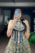 Raasrang Designer Viscose Chanderi Cotton Navratri Lehenga Choli For Women