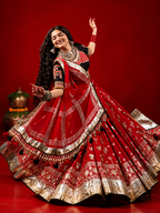 Saanvi Heavy French Crap Foil Print Lehenga Choli Set