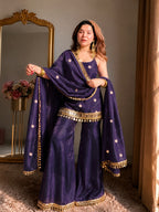 Meher Purple Mirror Work Kurti
