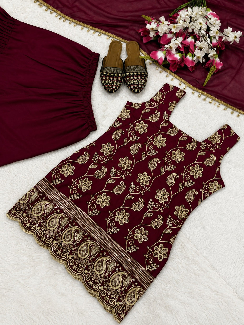 Wine Designer Sharara Set