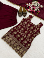 Wine Designer Sharara Set