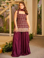 Wine Designer Sharara Set