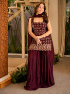 Wine Designer Sharara Set