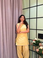 Mihika Cotton Slub Yellow Co-ord Set