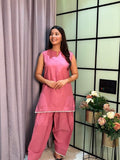 Mihika Cotton Slub Pink Co-ord Set
