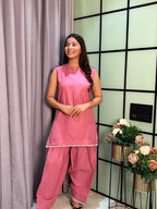 Mihika Cotton Slub Pink Co-ord Set