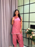 Mihika Cotton Slub Pink Co-ord Set