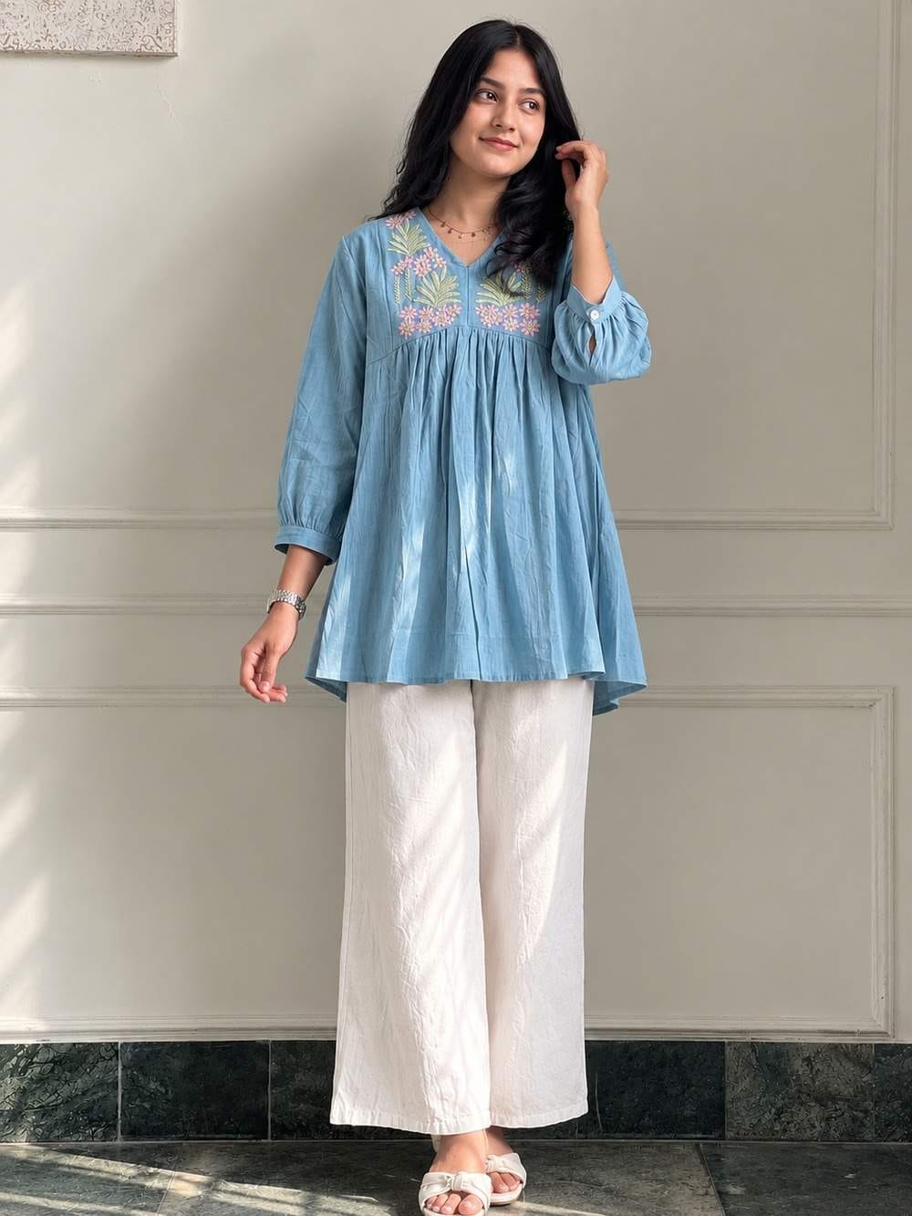 Janki Cotton Embroidery Co-ord Set