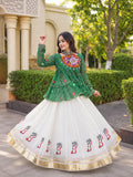 Meera Green Bandhani Gamthi Lehenga Set