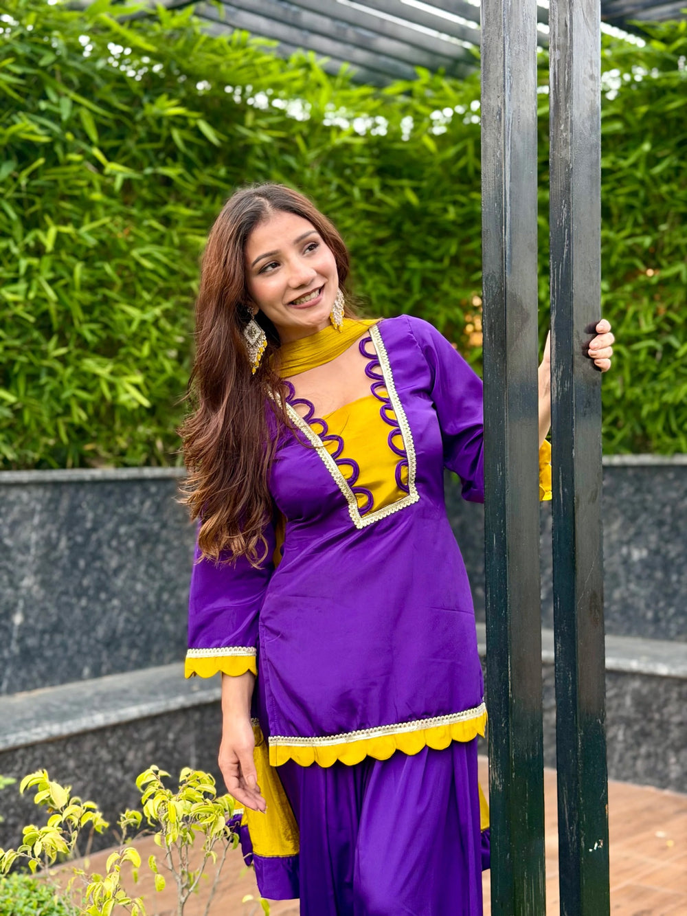 Zara Chinon Embellished Farshi Salwar Suit Set