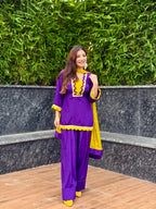 Zara Chinon Embellished Farshi Salwar Suit Set