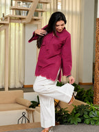 Sara Wine Heavy Roman Silk Sequin Embroidered Farshi Salwar Set