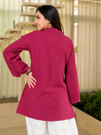 Sara Wine Heavy Roman Silk Sequin Embroidered Farshi Salwar Set