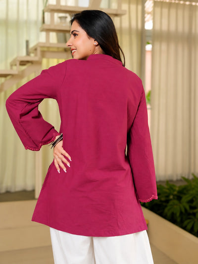 Sara Wine Heavy Roman Silk Sequin Embroidered Farshi Salwar Set
