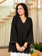 Sara Black Wine Heavy Roman Silk Sequin Embroidered Farshi Salwar Set