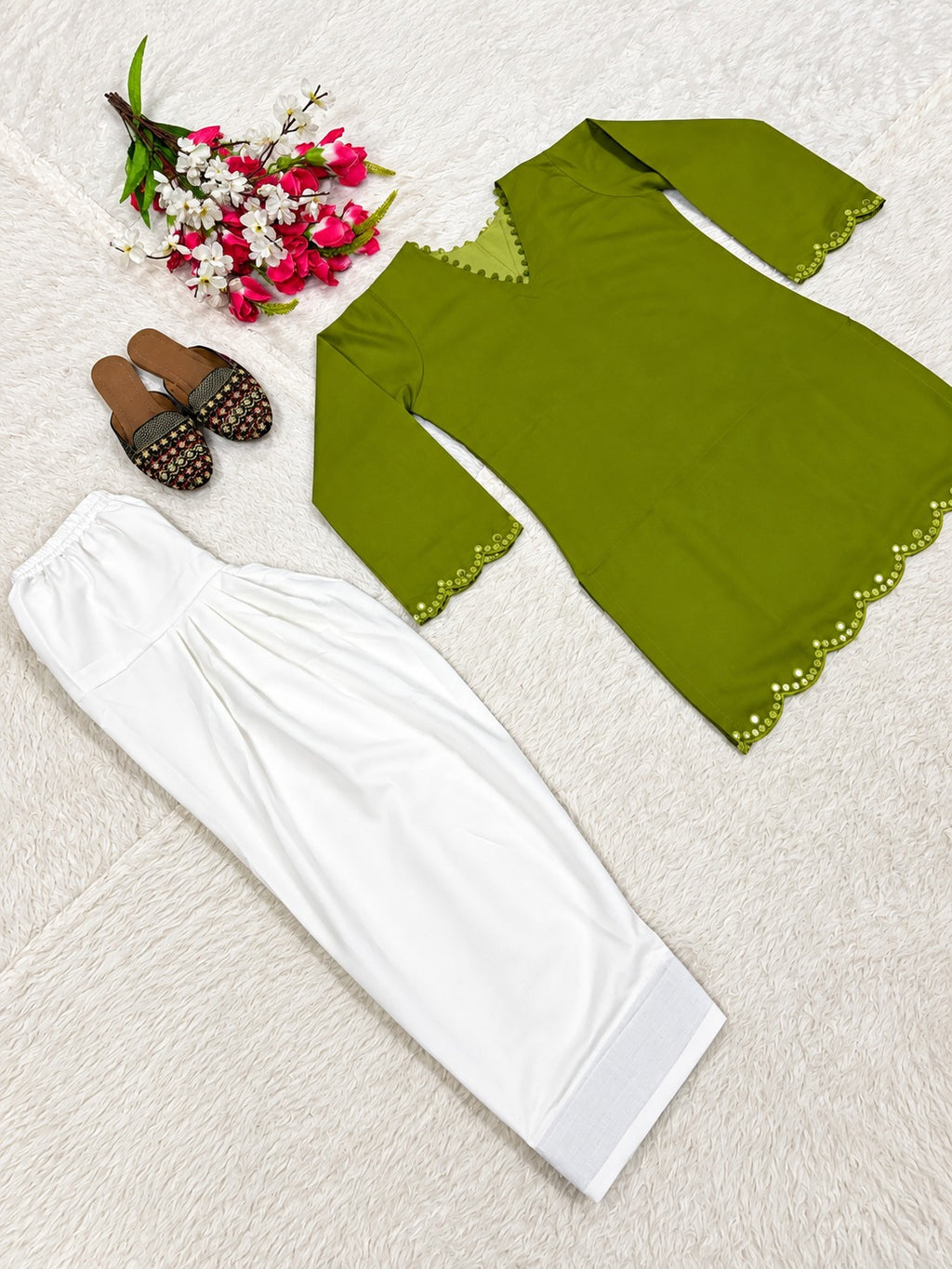 Sara Green Wine Heavy Roman Silk Sequin Embroidered Farshi Salwar Set
