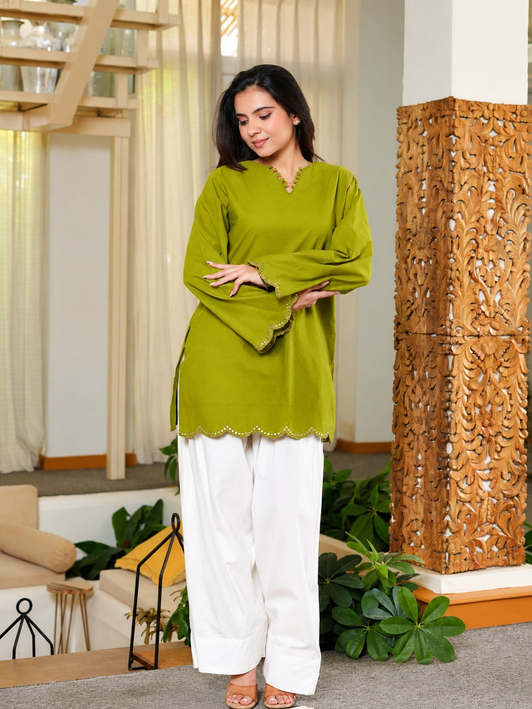 Sara Green Wine Heavy Roman Silk Sequin Embroidered Farshi Salwar Set