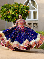 Prisha Muslin Cotton Mirror Work Lehenga Choli Set