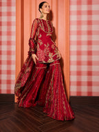 Nitya Embroidered Mirror Work Sharara Suit Set
