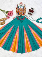 Niti Navratri Special Mirrorwork Heavy Reyon Lehenga Choli Set