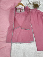 Sunita Pink Crunchy Silk Embellished Salwar Suit Set