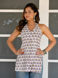 Indigo Paisley Halter Short Kurti