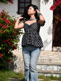 Moonflower  Ruffle Sleeve Babydoll  Short Kurti