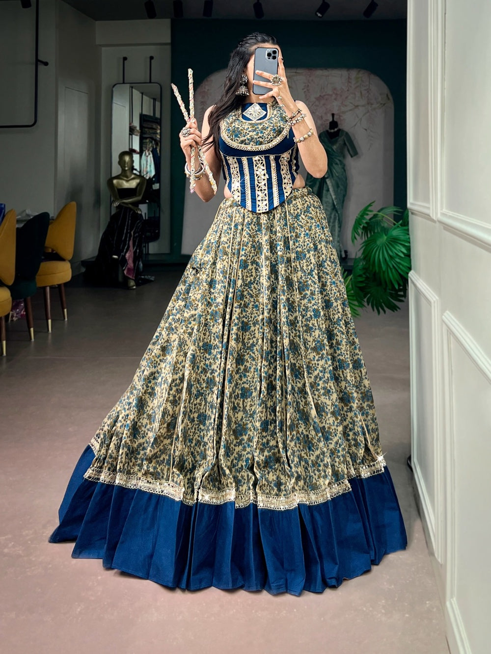 Neelkamal Mirror Charm Lehenga Set