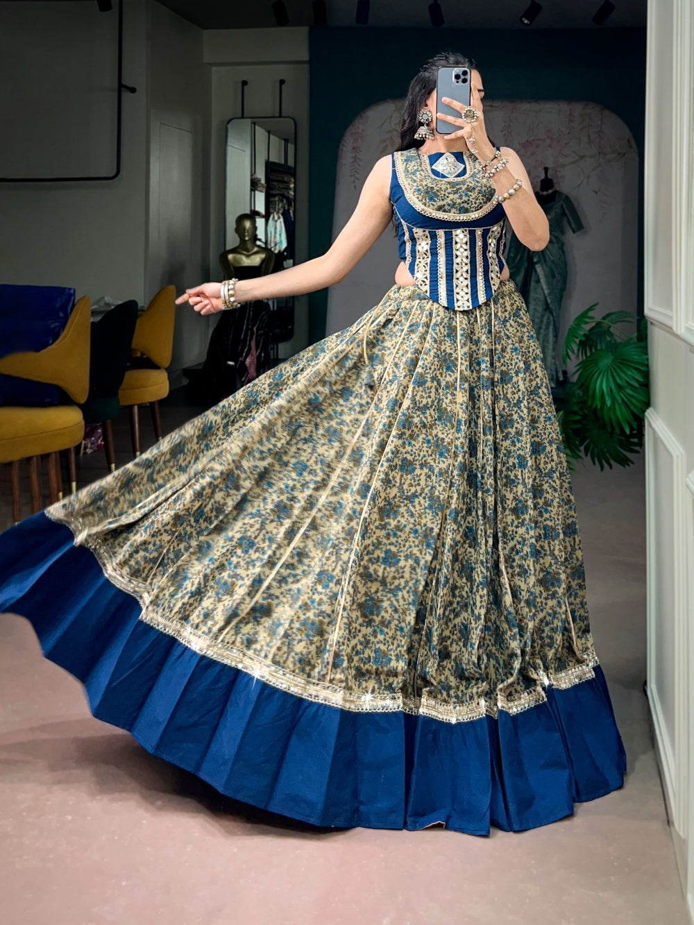Neelkamal Mirror Charm Lehenga Set