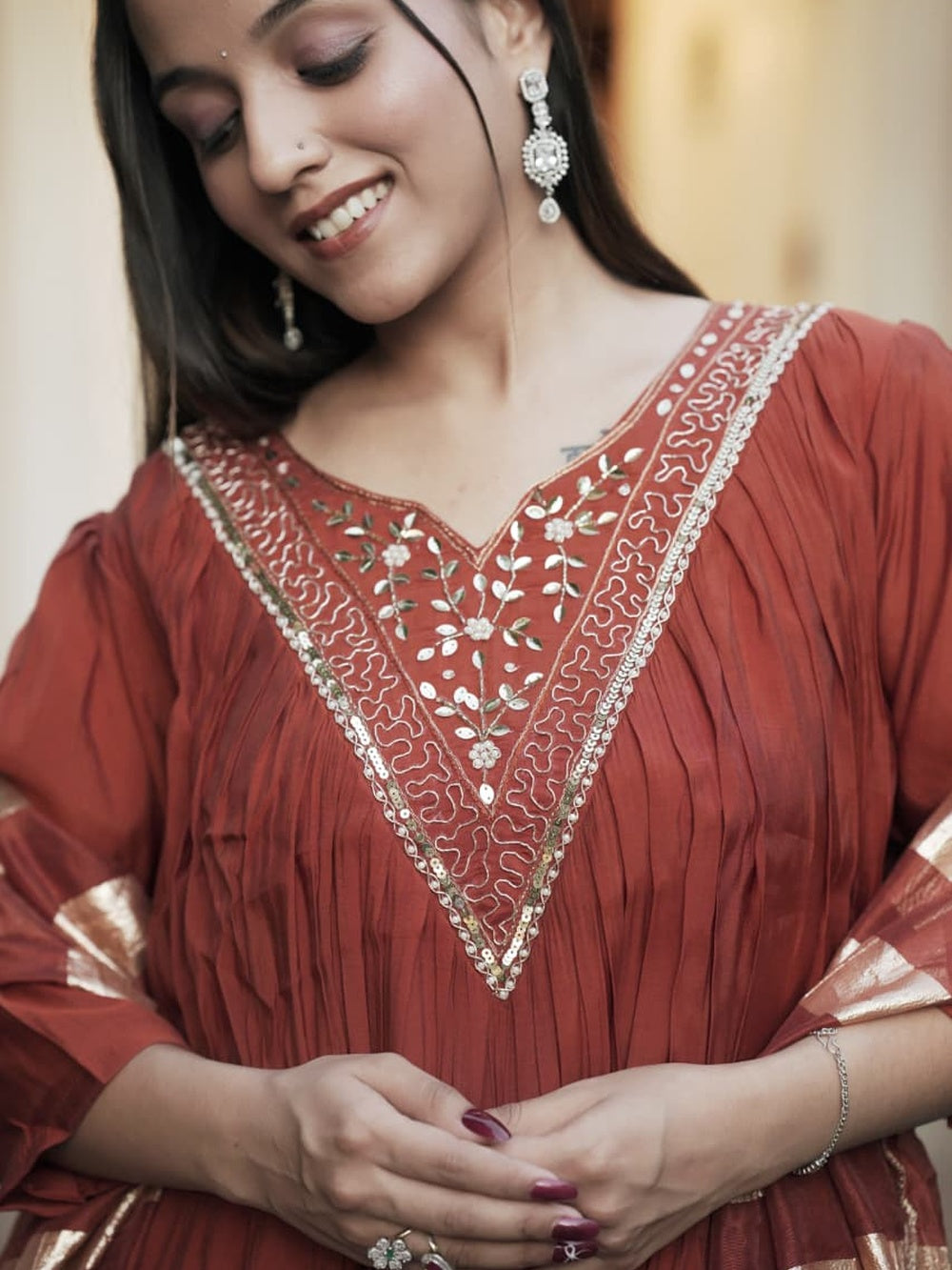 Heer Khatli Chanderi Suit Set