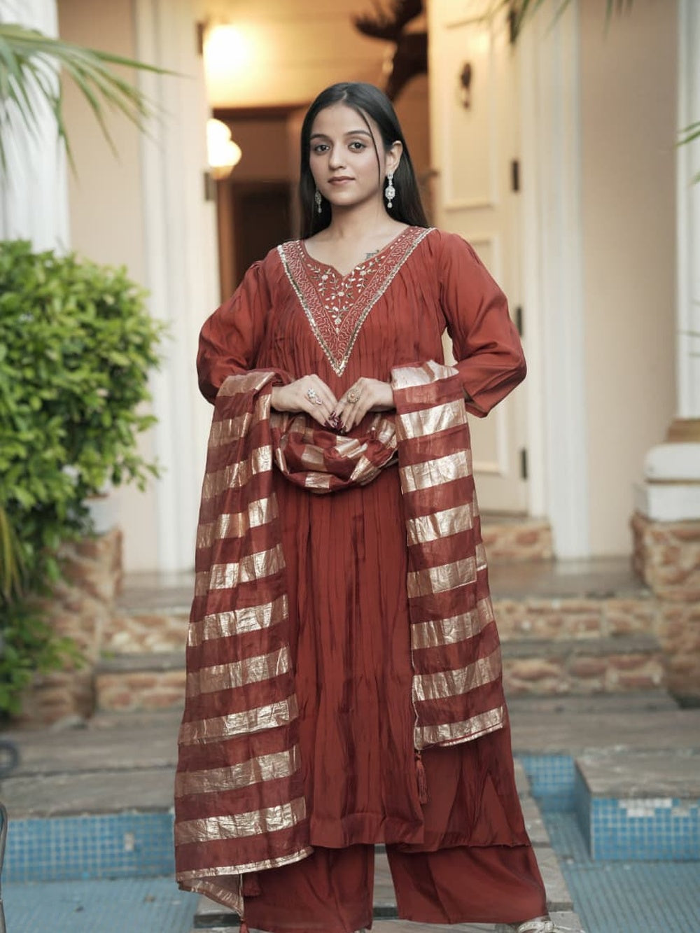 Heer Khatli Chanderi Suit Set