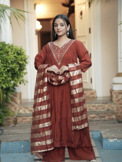 Heer Khatli Chanderi Suit Set